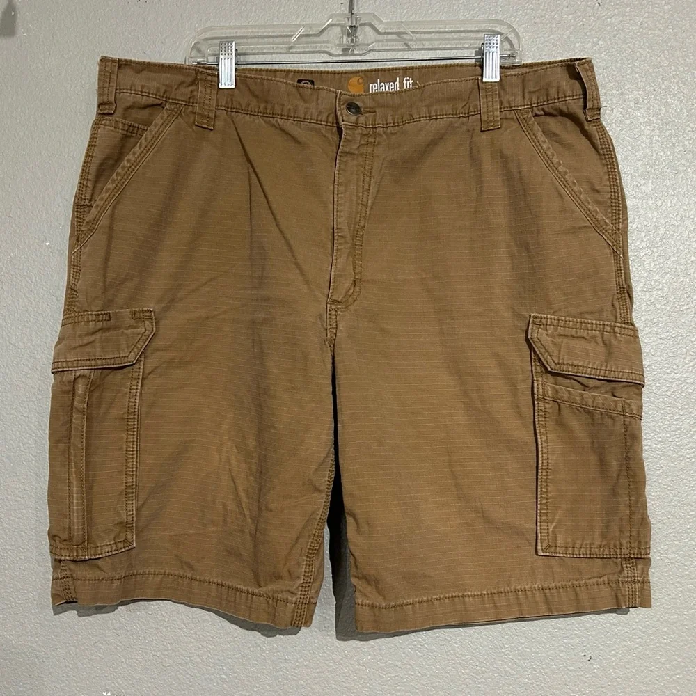 Carhartt Relaxed Fit Cargo Shorts Khaki Tan Size 42